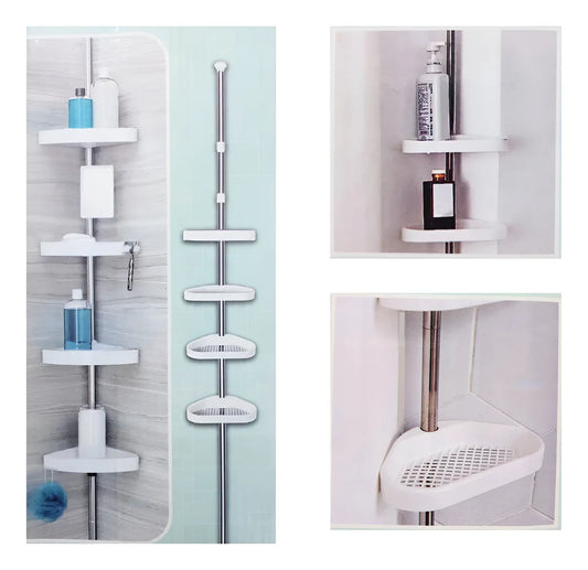 Adjustable Rack: Expandable Bathroom Organizer Adjustable Shelf