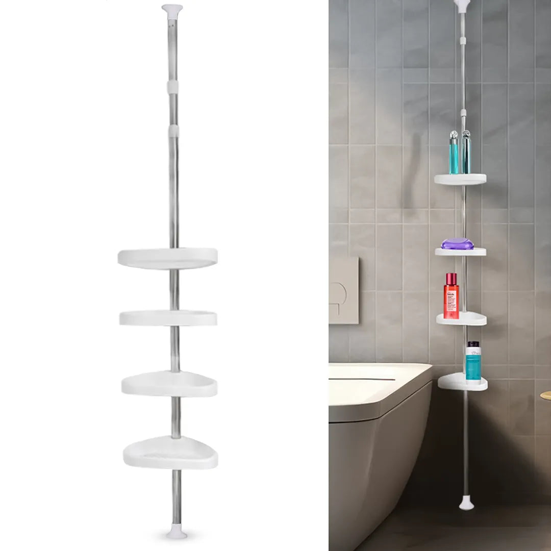Adjustable Rack: Expandable Bathroom Organizer Adjustable Shelf