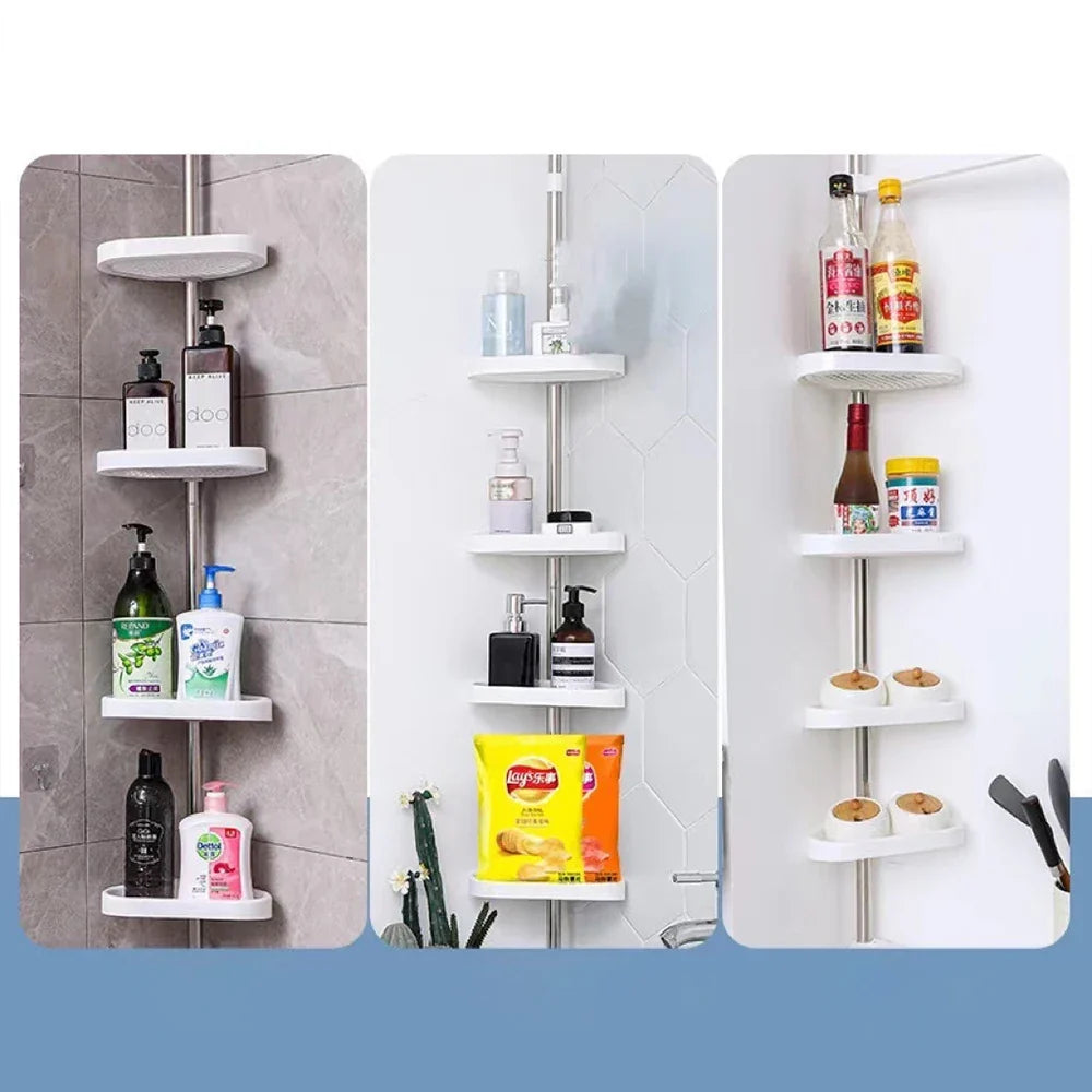 Adjustable Rack: Expandable Bathroom Organizer Adjustable Shelf