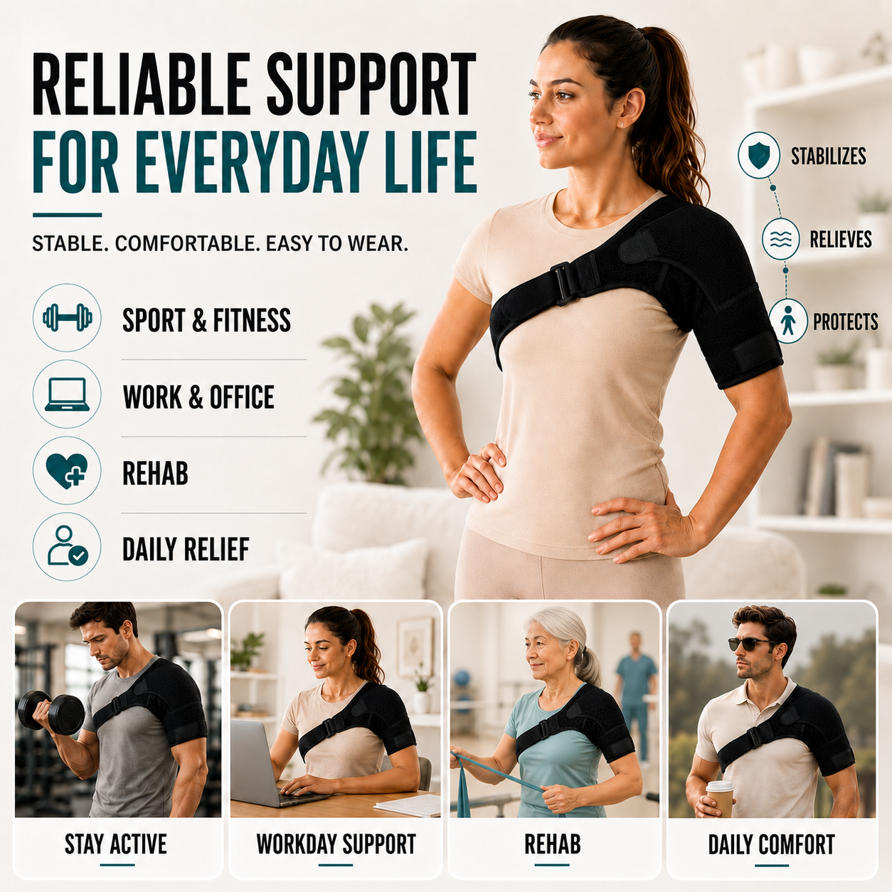 Adjustable Shoulder Support Wrap