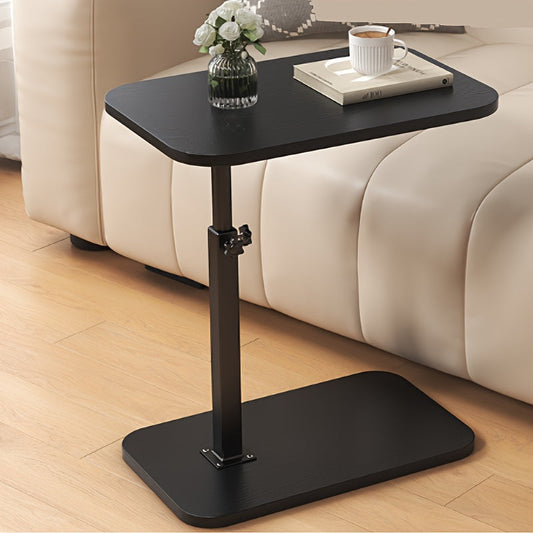 Adjustable Side Table with Rectangular Top – Modern Metal Frame – Adjustable Height – Space-Saving Design