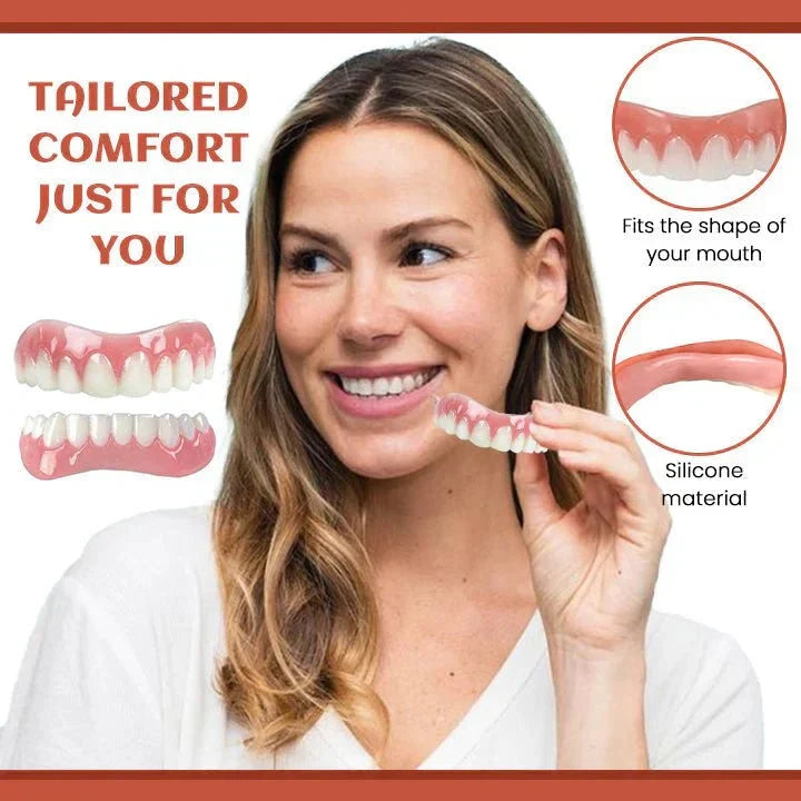 Adjustable Silicone Denture Set for a Natural Smile