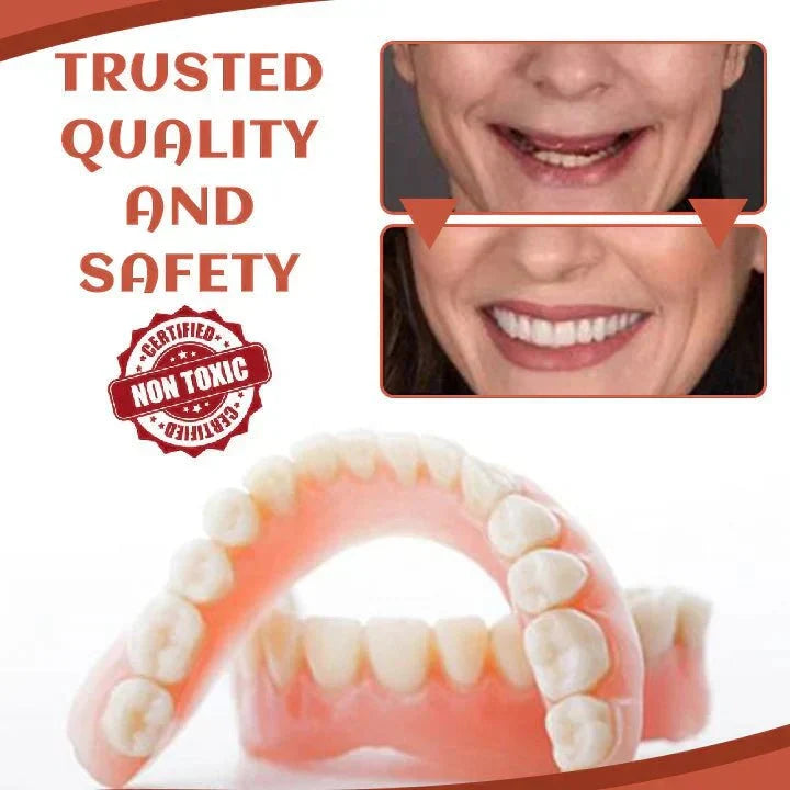 Adjustable Silicone Denture Set for a Natural Smile