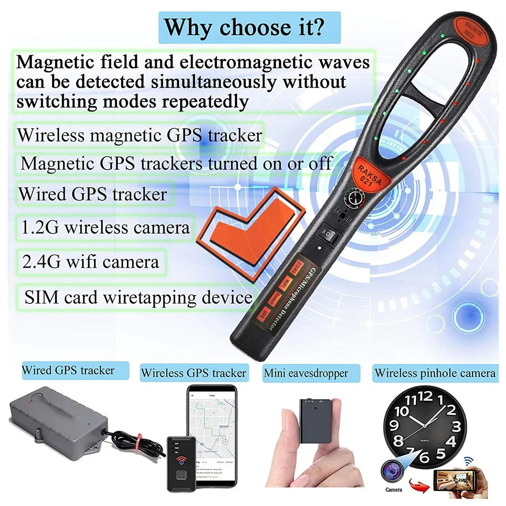 Advanced Personal GPS Tracker Detector with Free Detection Tube