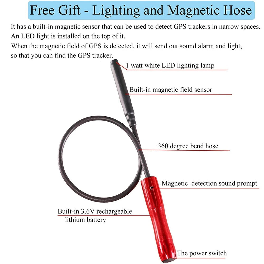 Advanced Personal GPS Tracker Detector with Free Detection Tube