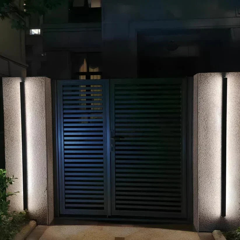Aluminium Backlit Modern Outdoor Wall Sconce