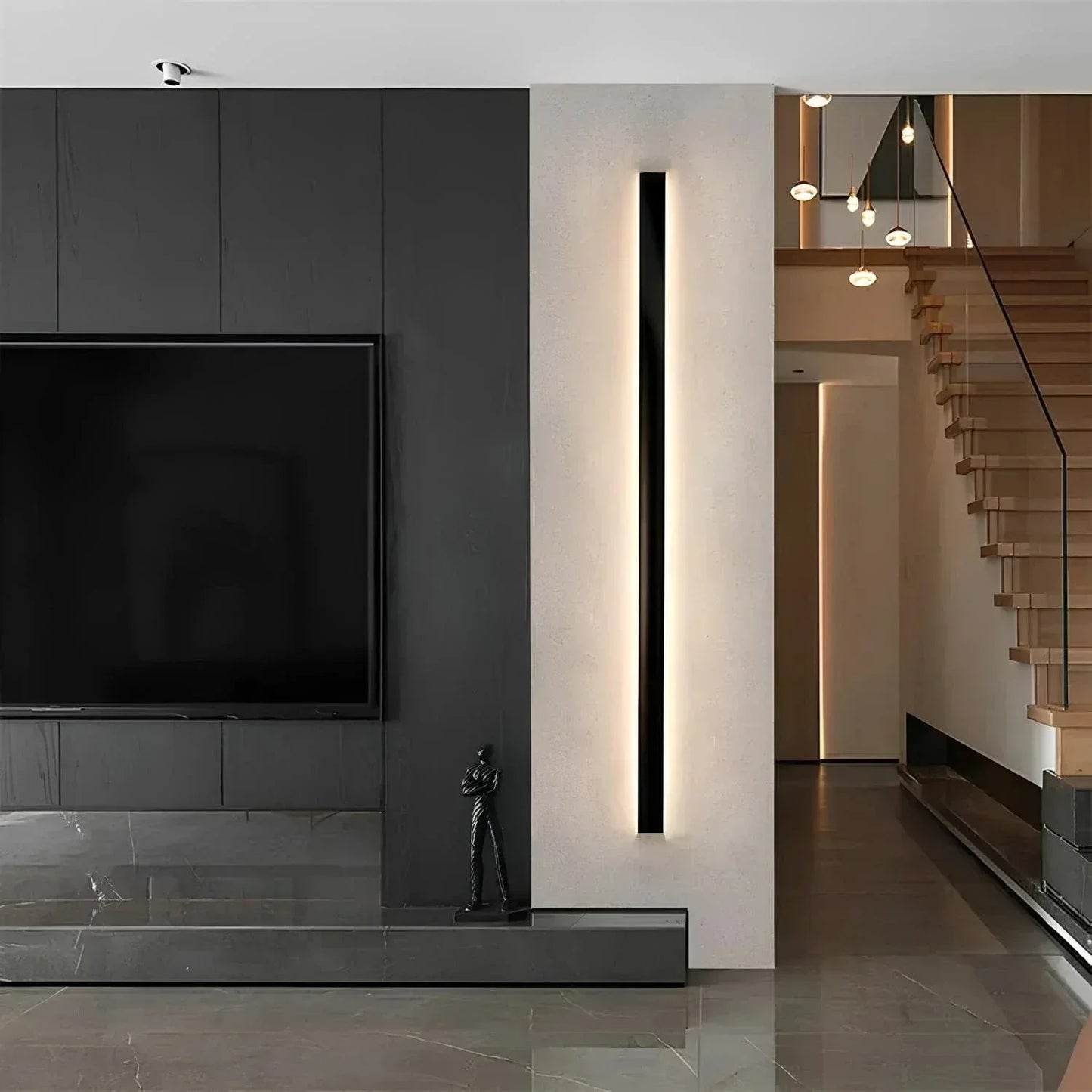 Aluminium Backlit Modern Outdoor Wall Sconce