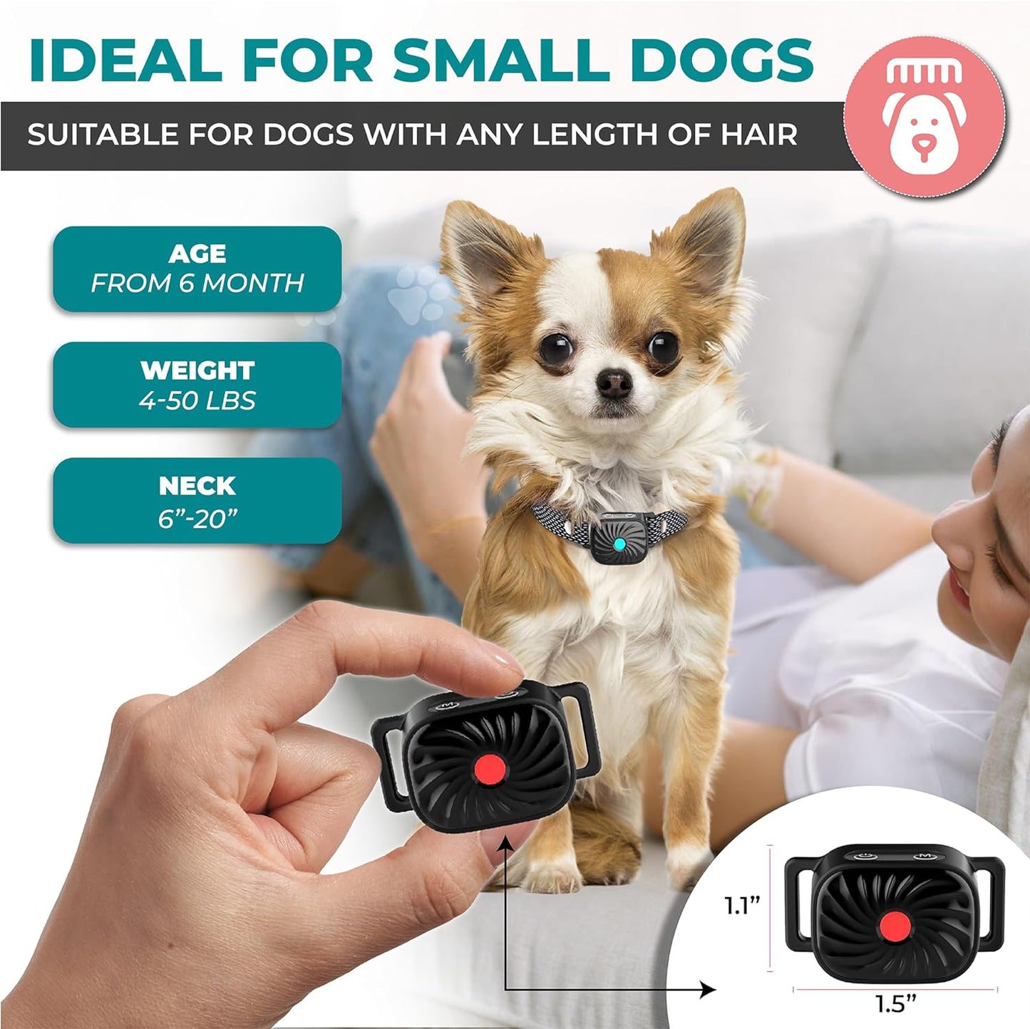 Anti-Bark Collar for Small Dogs
