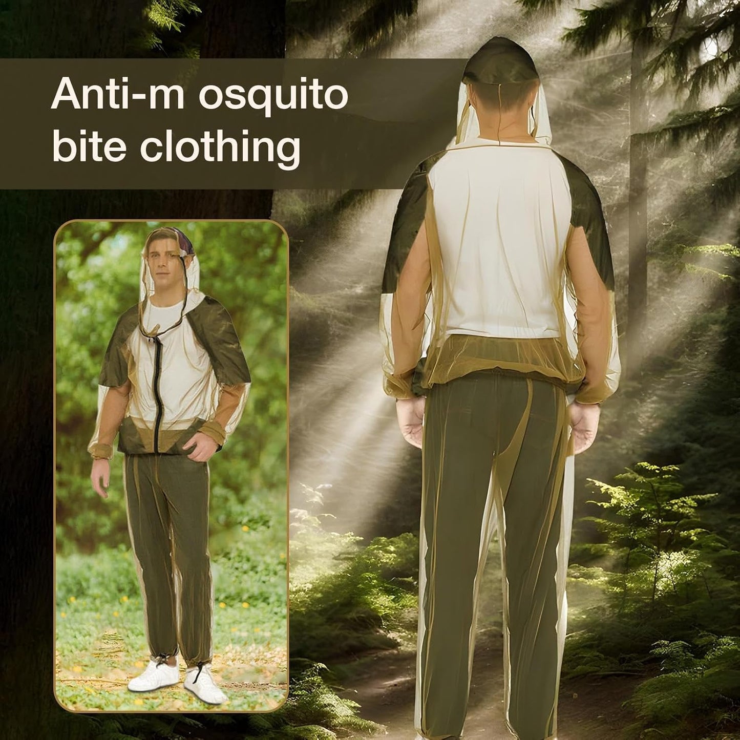 Anti-Mosquito Hooded Suit - Lightweight Outdoor Protection