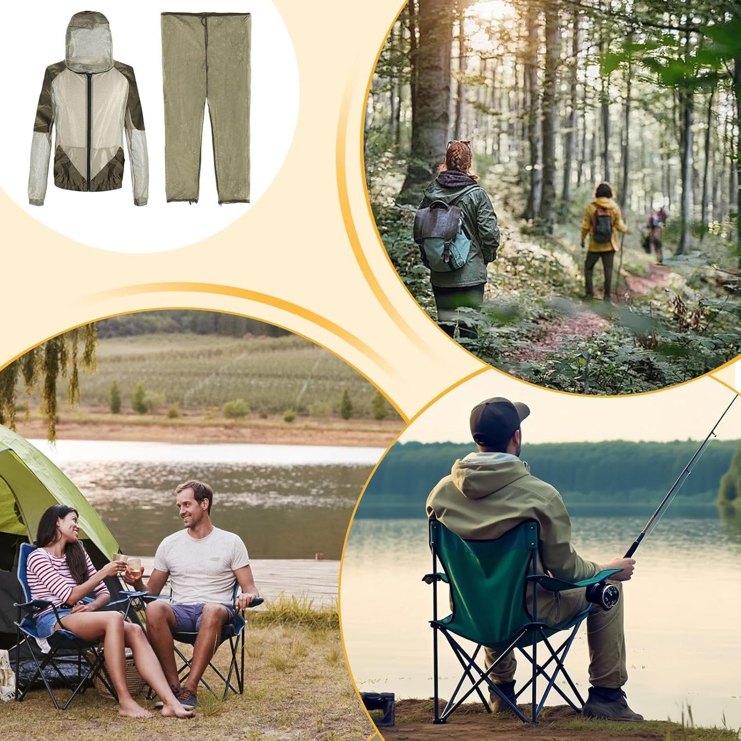 Anti-Mosquito Hooded Suit - Lightweight Outdoor Protection
