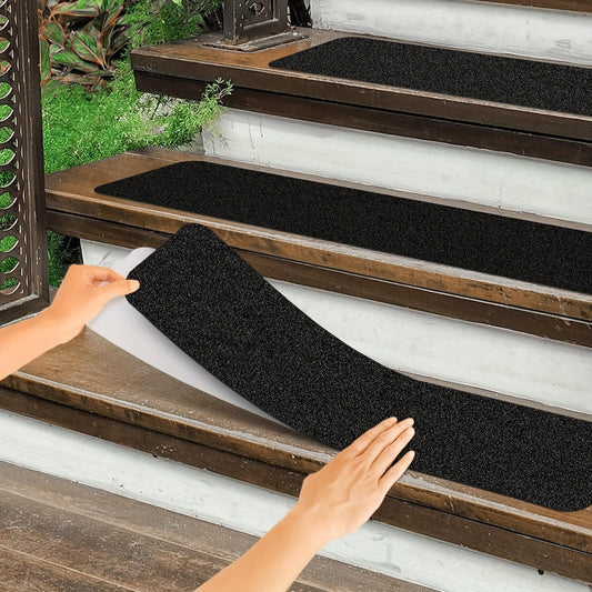Anti-Slip Stair Treads 10-Pack – 6"x24", 80-Grit, Weather Resistant