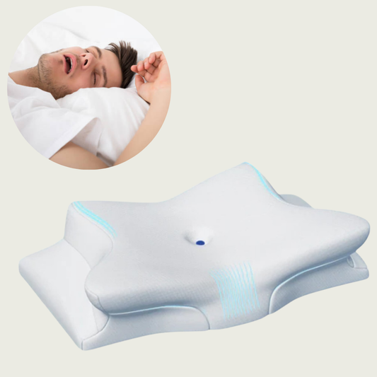 Anti-Snore Pillow | Ergonomic Neck and Head Support | White