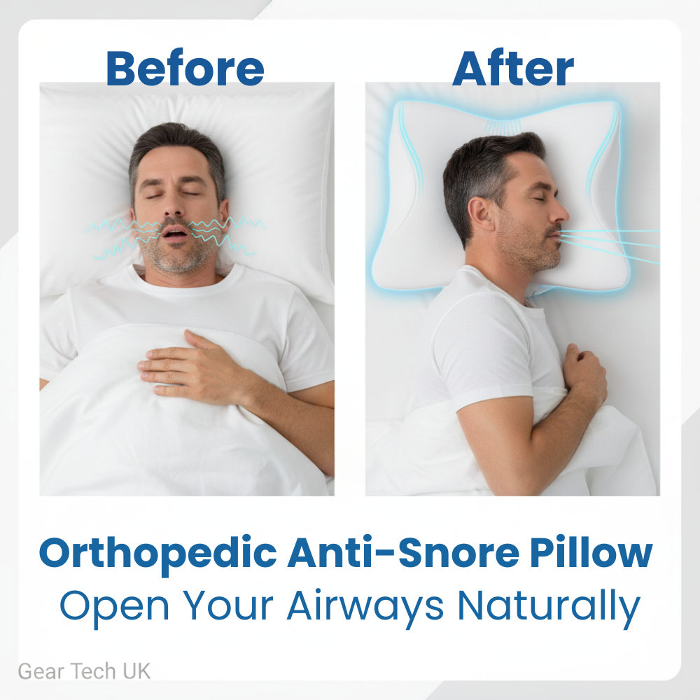 Anti-Snore Pillow | Ergonomic Neck and Head Support | White
