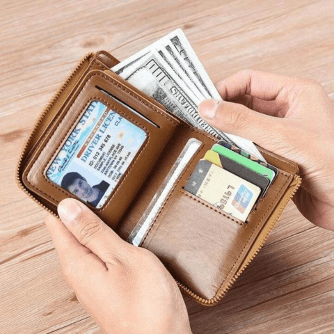 Anti Theft Leather Wallet