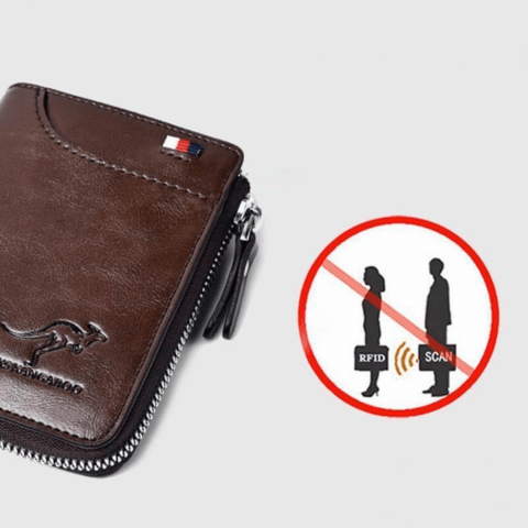 Anti Theft Leather Wallet