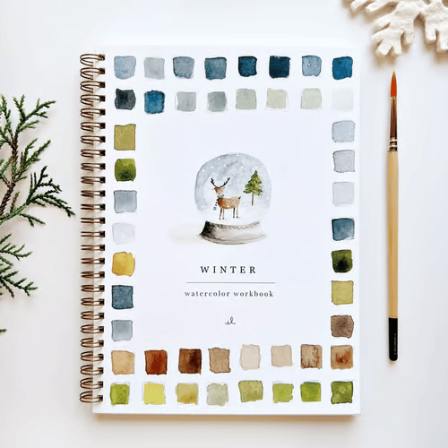 Art Book | Watercolor Workbook for Beginners | Step by Step Painting Book | AquaBliss