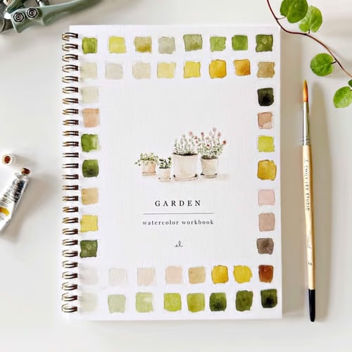 Art Book | Watercolor Workbook for Beginners | Step by Step Painting Book | AquaBliss