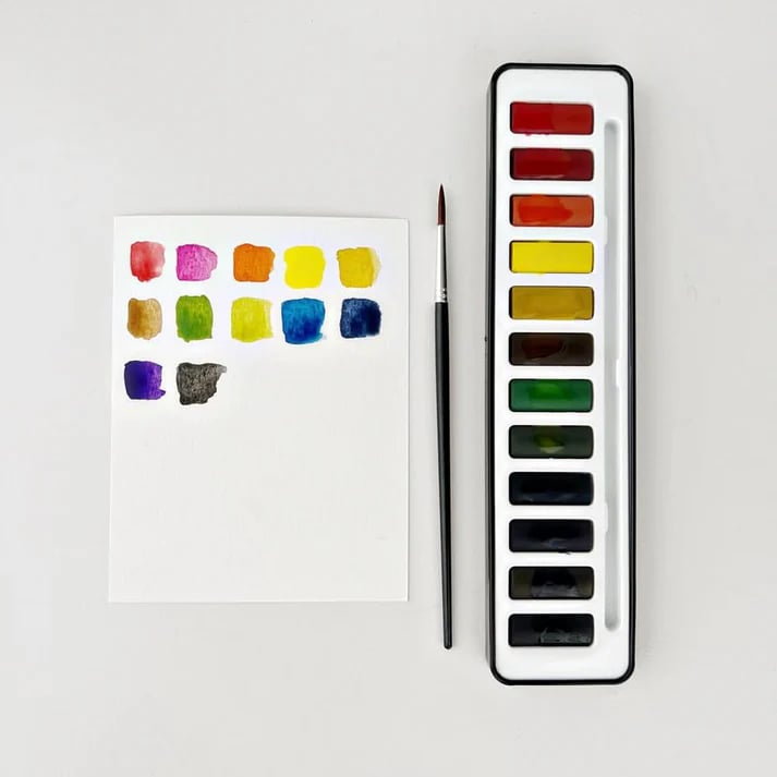 Art Book | Watercolor Workbook for Beginners | Step by Step Painting Book | AquaBliss