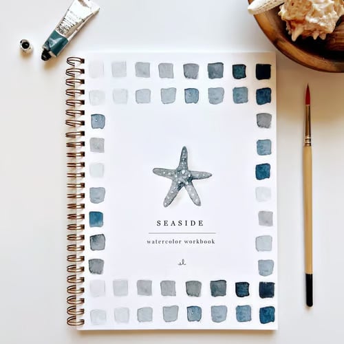 Art Book | Watercolor Workbook for Beginners | Step by Step Painting Book | AquaBliss