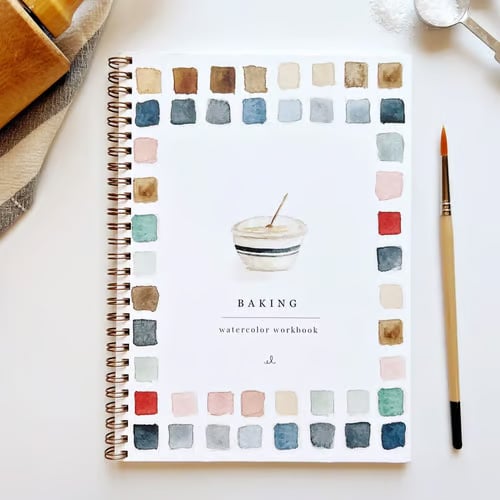 Art Book | Watercolor Workbook for Beginners | Step by Step Painting Book | AquaBliss