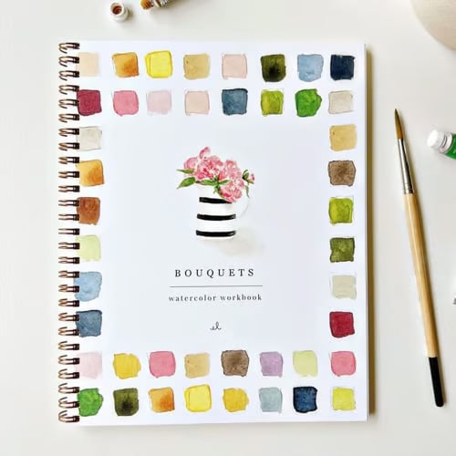 Art Book | Watercolor Workbook for Beginners | Step by Step Painting Book | AquaBliss