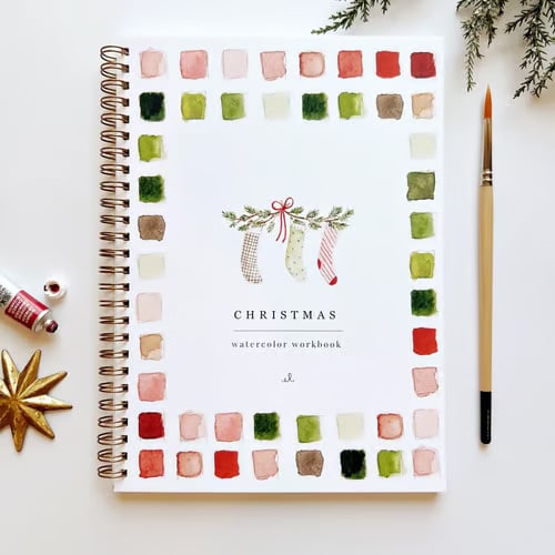 Art Book | Watercolor Workbook for Beginners | Step by Step Painting Book | AquaBliss