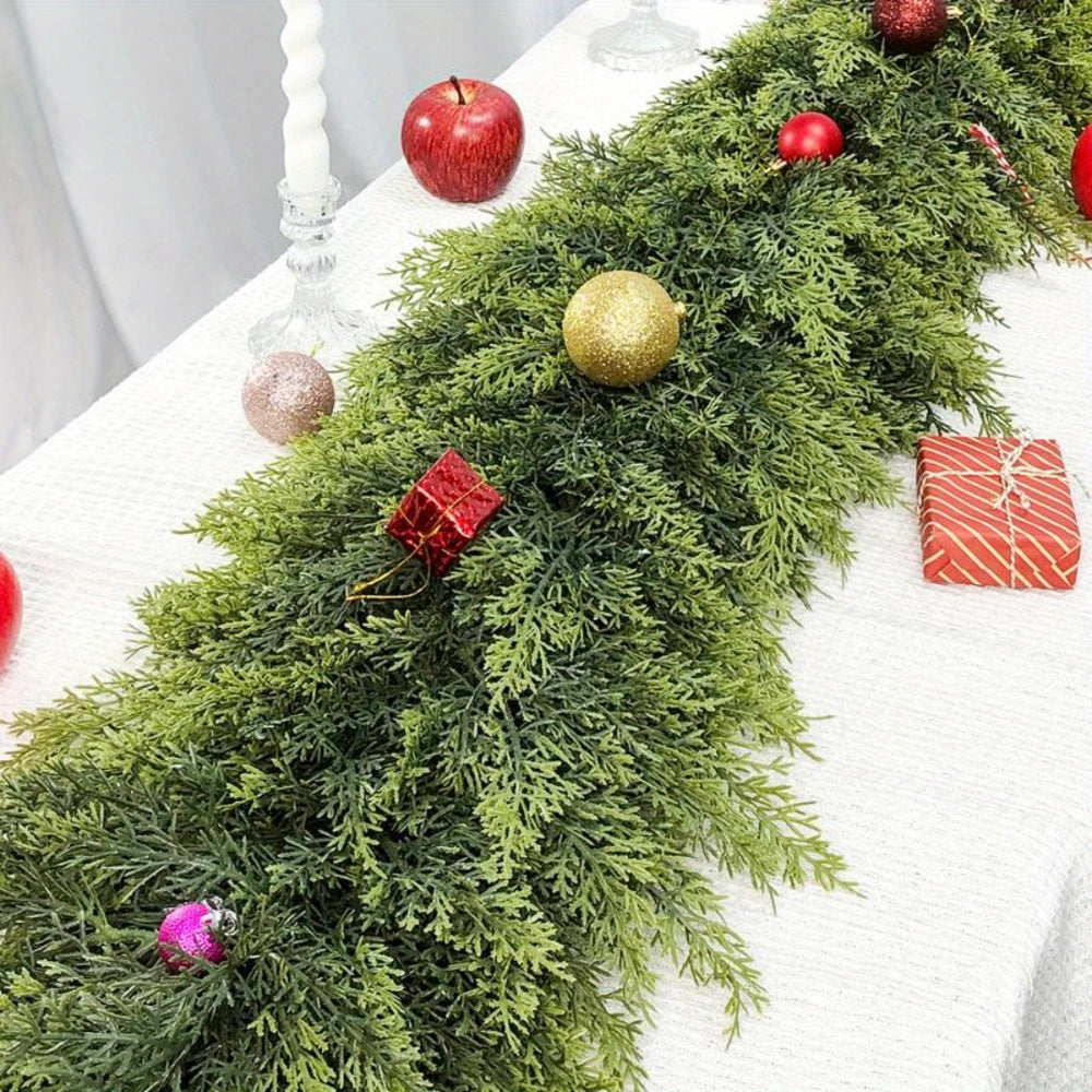 Art Deco Christmas Garland - Flexible Artificial Greenery Ribbon