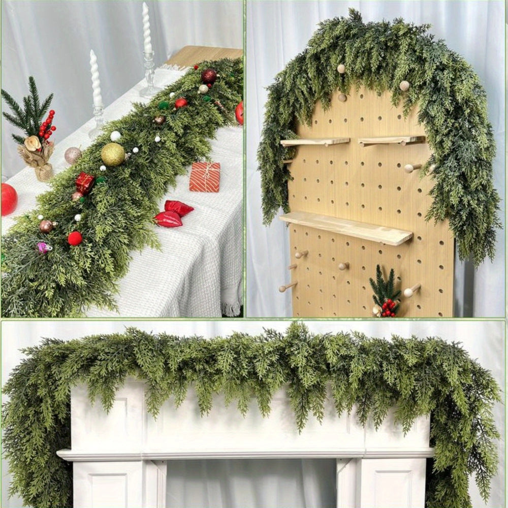 Art Deco Christmas Garland - Flexible Artificial Greenery Ribbon