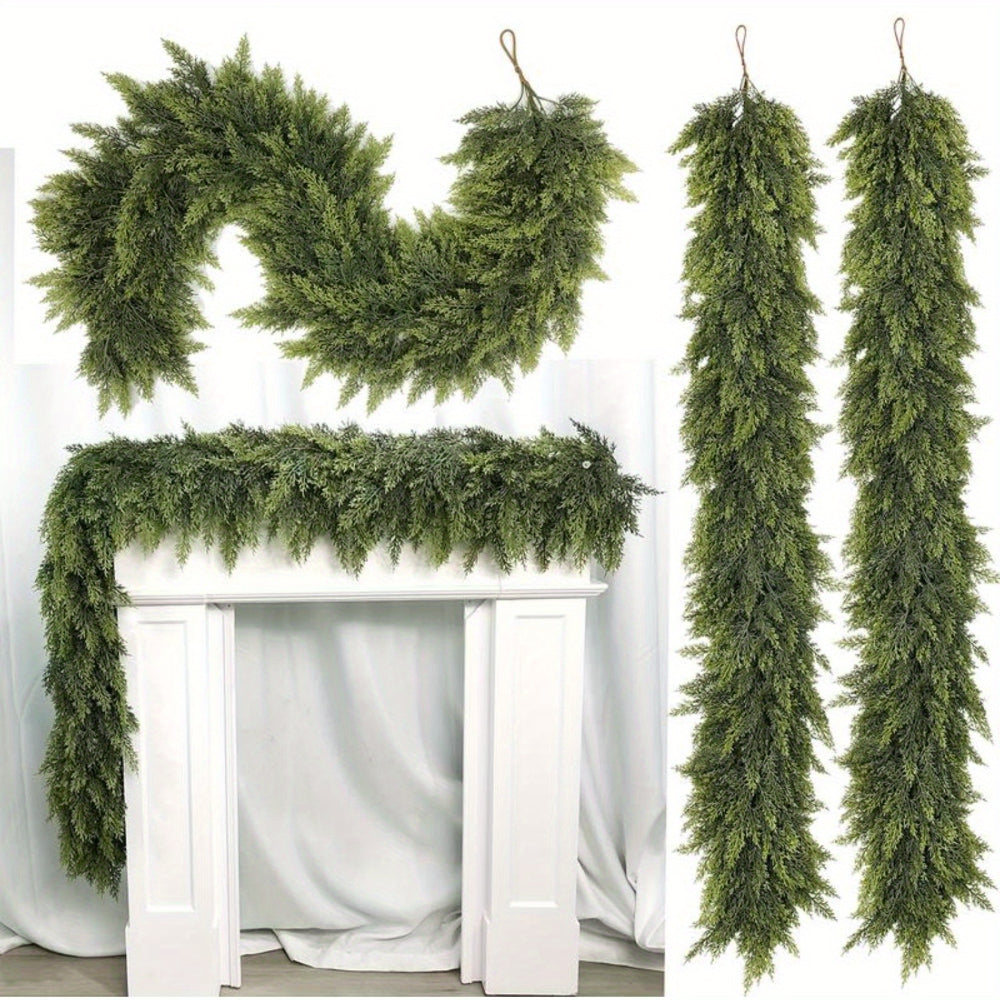 Art Deco Christmas Garland - Flexible Artificial Greenery Ribbon
