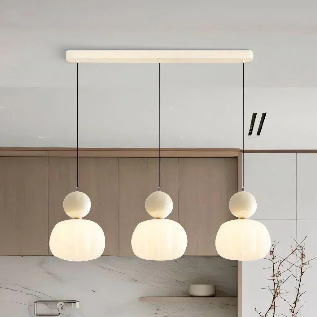 Art Deco Pendant Lamp - Cream, Bauhaus Design