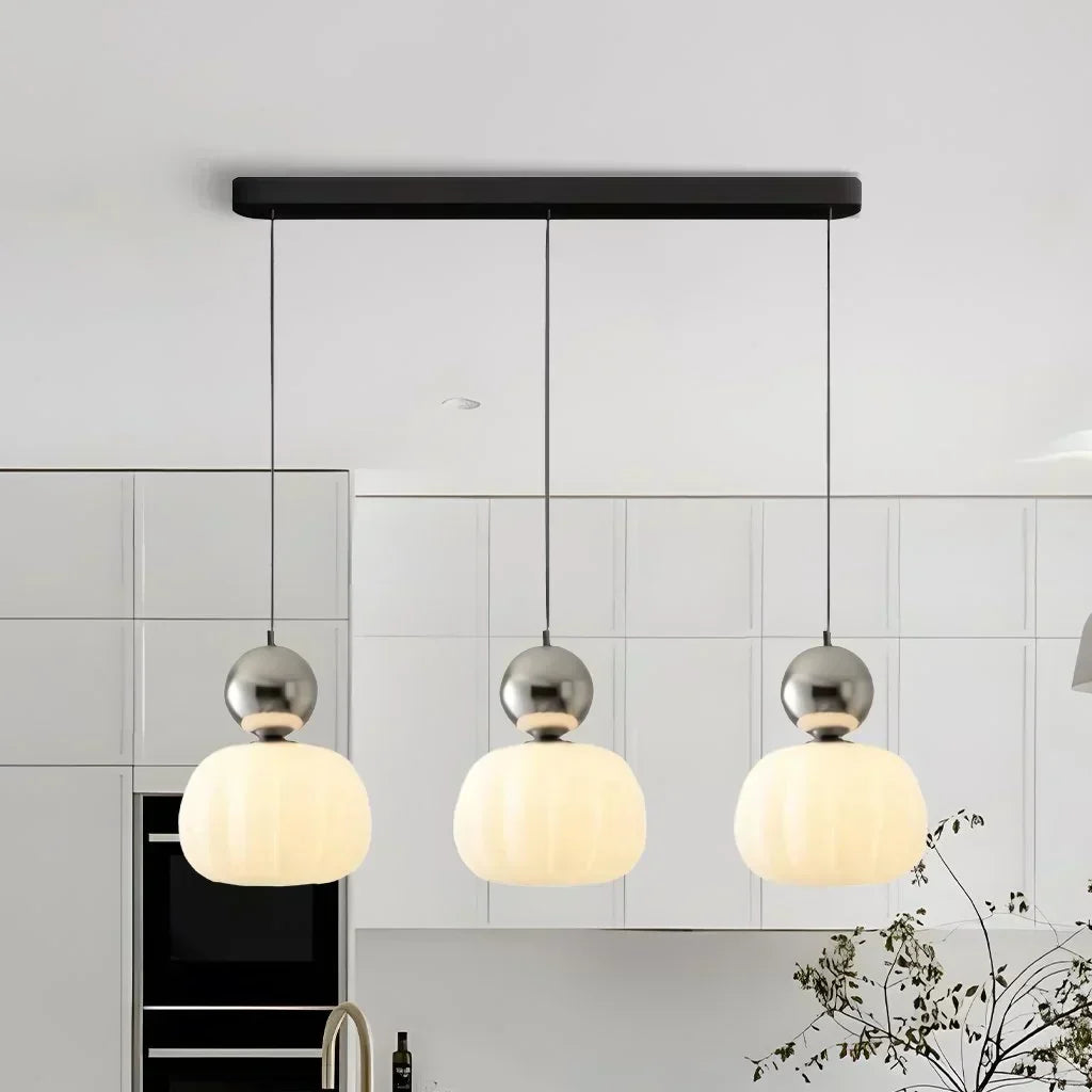 Art Deco Pendant Lamp - Cream, Bauhaus Design