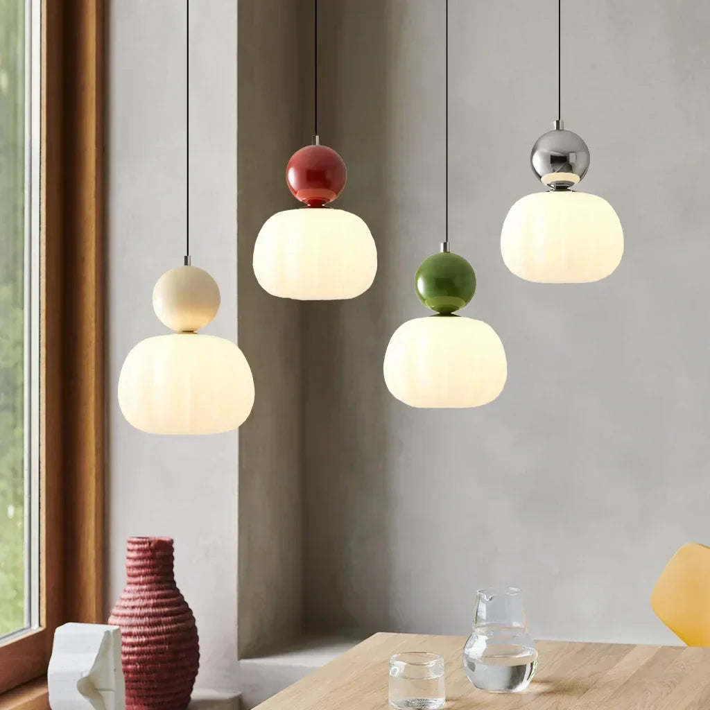 Art Deco Pendant Lamp - Cream, Bauhaus Design