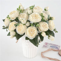Artificial Peony Bouquet with Blossoms and Buds