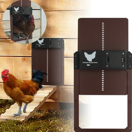 Automatic Chicken Coop Door System with Solar/Battery Options