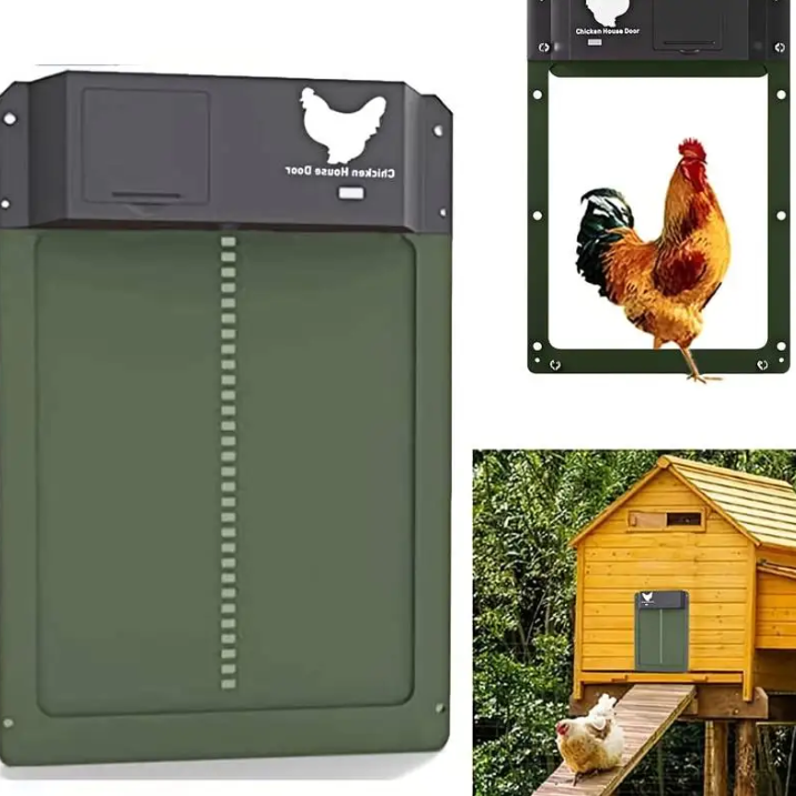 Automatic Chicken Coop Door System with Solar/Battery Options