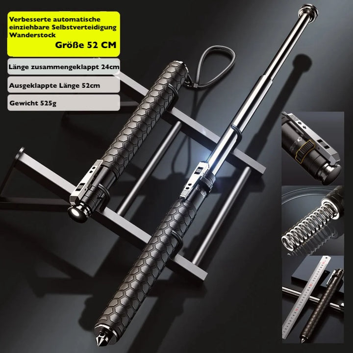 Automatic Hiking Stick | Non-Slip Grip | Self-Defense