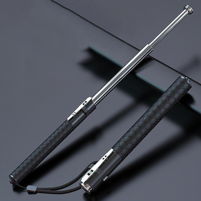Automatically extendable steel striking stick