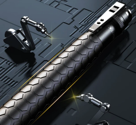 Automatically extendable steel striking stick