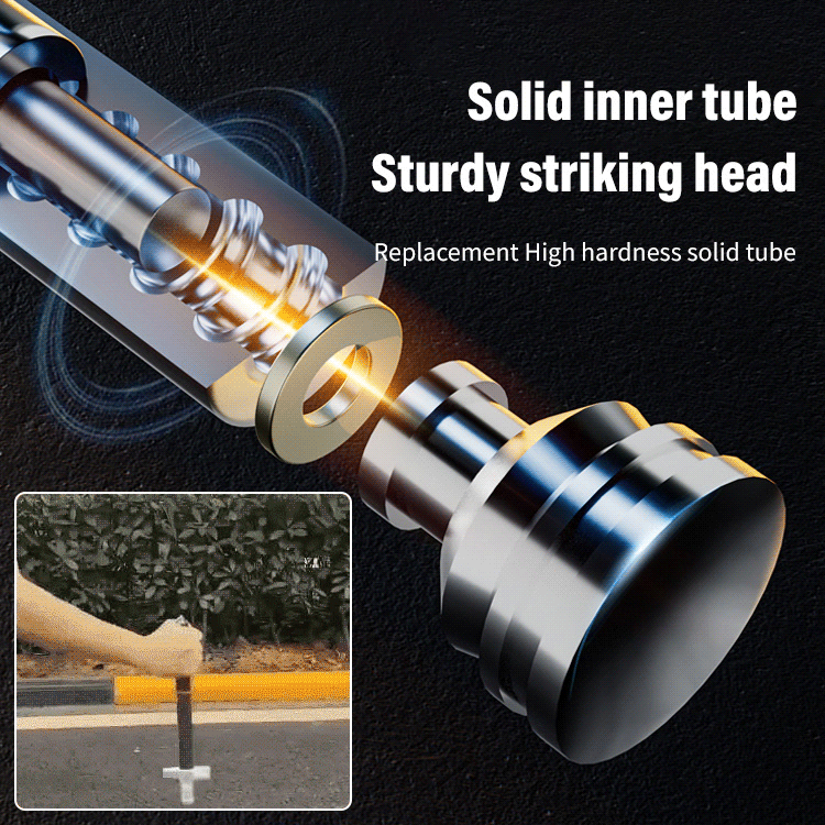 Automatically extendable steel striking stick