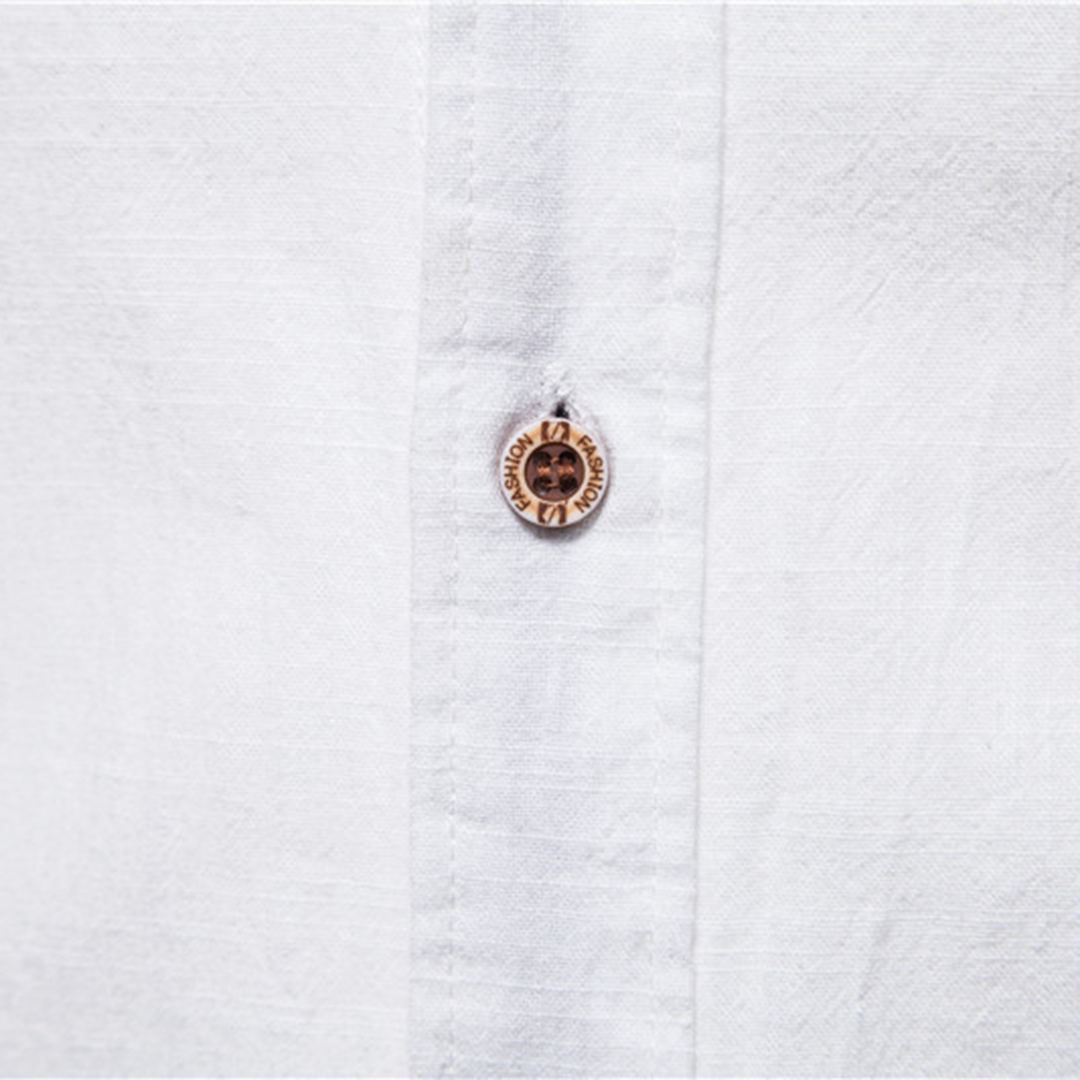 Autumn Men's Shirt with Long Sleeve and Classic Design