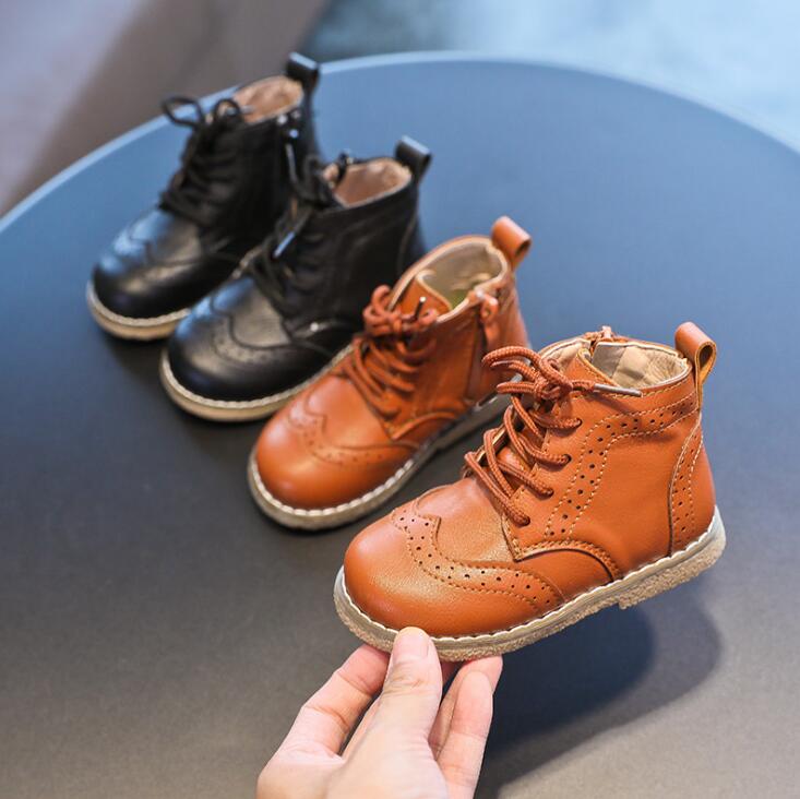 Baby Boys' Brogue Soft Sole First Walker Shoes