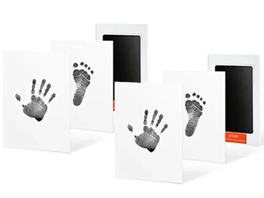 Baby Handprint & Footprint Inkless Ink Pad Kit for Newborn Keepsakes & Pet Prints