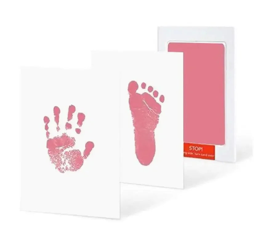 Baby Handprint & Footprint Inkless Ink Pad Kit for Newborn Keepsakes & Pet Prints