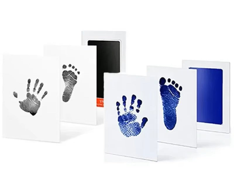Baby Handprint & Footprint Inkless Ink Pad Kit for Newborn Keepsakes & Pet Prints