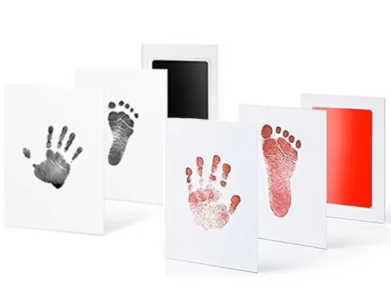 Baby Handprint & Footprint Inkless Ink Pad Kit for Newborn Keepsakes & Pet Prints