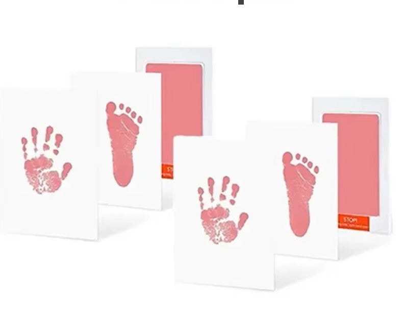 Baby Handprint & Footprint Inkless Ink Pad Kit for Newborn Keepsakes & Pet Prints