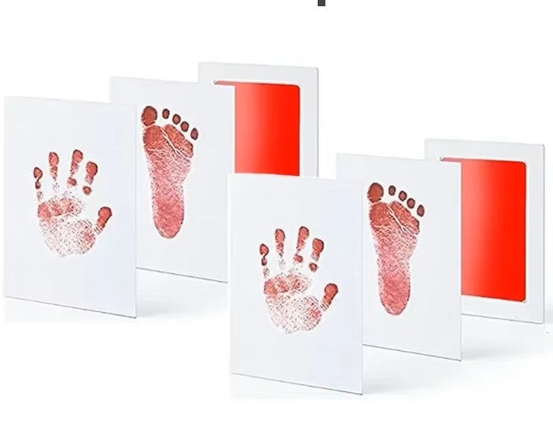 Baby Handprint & Footprint Inkless Ink Pad Kit for Newborn Keepsakes & Pet Prints