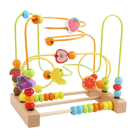 Baby Montessori Wooden Bead Maze Toy for Early Learning