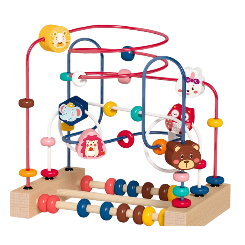 Baby Montessori Wooden Bead Maze Toy for Early Learning