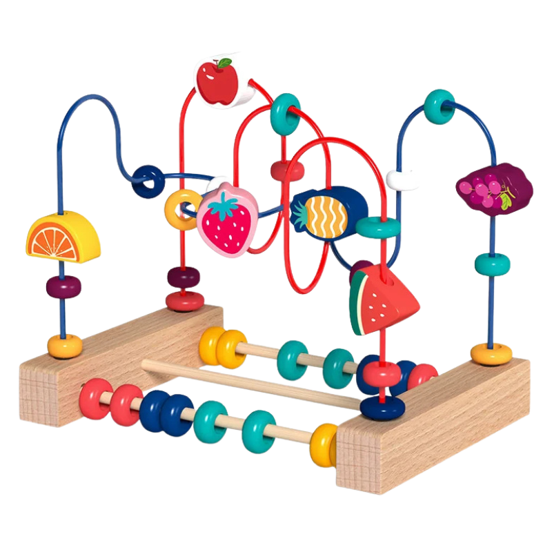 Baby Montessori Wooden Bead Maze Toy for Early Learning